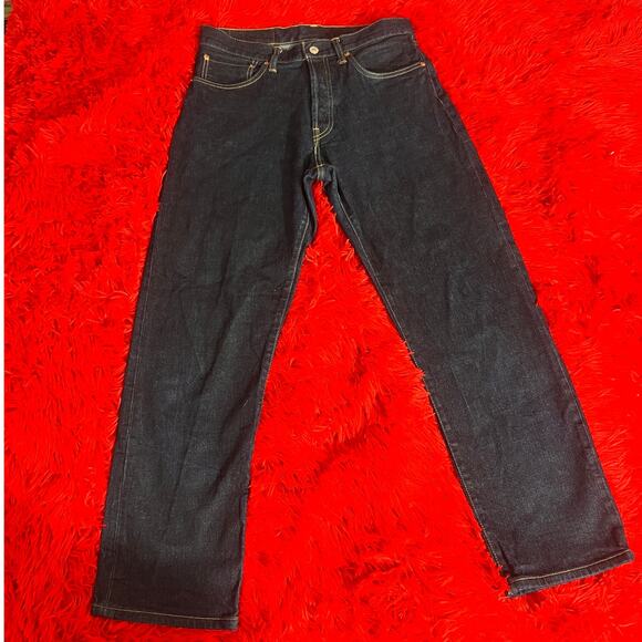 Buck Mason Ford Standard Dark Denim Double Dipped Button Fly Jeans Size 31 Waist - Picture 1 of 4